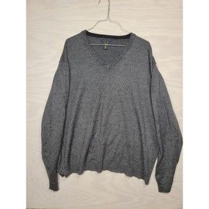 Club Room Men's SZ XXL Merino Wool Blend Sweater Dark Gray Long Sleeve